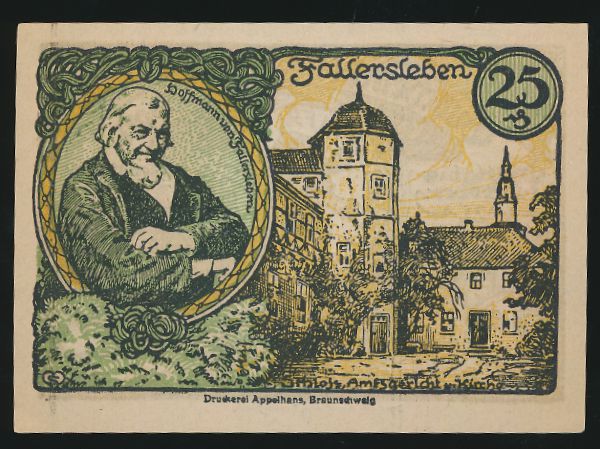 Нотгельды Германии, 25 пфеннигов (1921 г.)