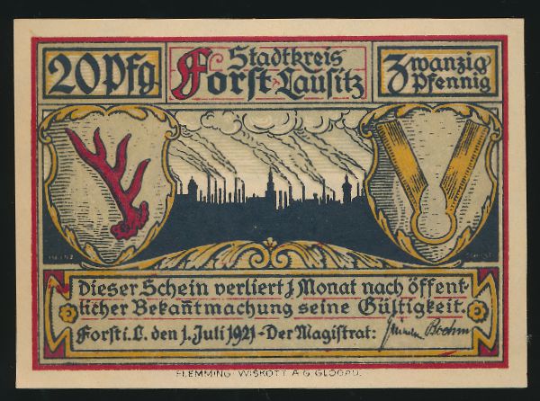 Нотгельды Германии, 20 пфеннигов (1921 г.)