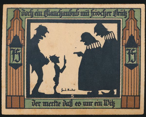 Нотгельды Германии, 75 пфеннигов (1921 г.)