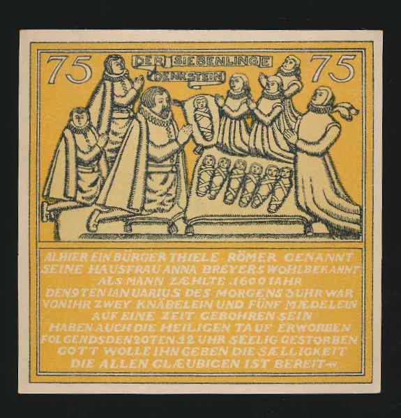 Нотгельды Германии, 75 пфеннигов (1921 г.)