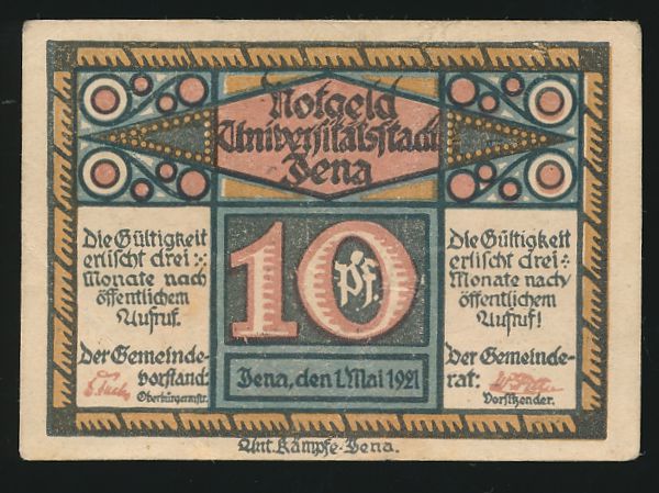 Нотгельды Германии, 10 пфеннигов (1921 г.)