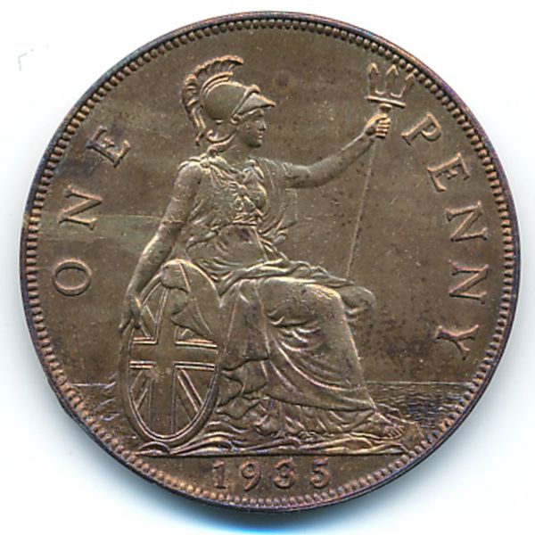 Великобритания, 1 пенни (1935 г.)