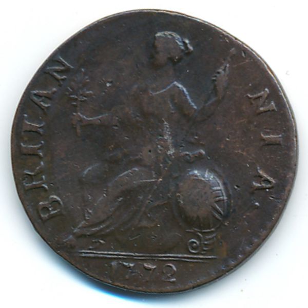 Великобритания, 1/2 пенни (1772 г.)