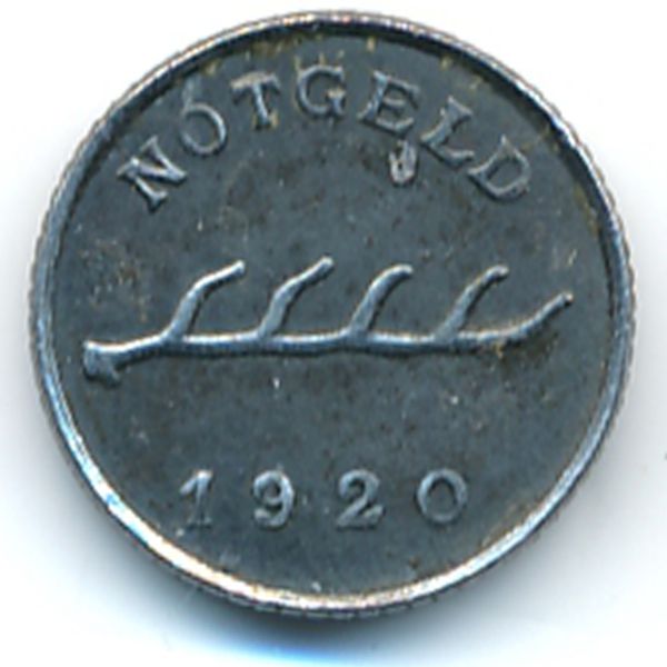 Мергентхайм., 2 пфеннига (1920 г.)