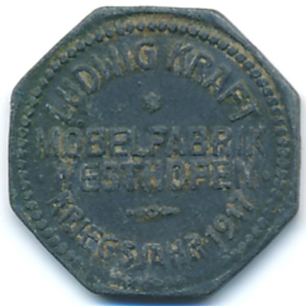 Вестхофен., 10 пфеннигов (1917 г.)