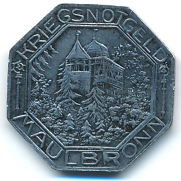 Маульбронн., 50 пфеннигов (1918 г.)