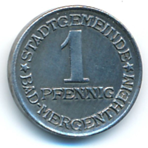 Мергентхайм., 1 пфенниг (1920 г.)