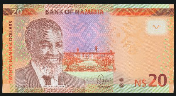 Намибия, 20 долларов (2015 г.)