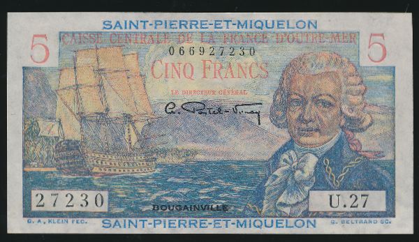 Сен-Пьер и Микелон, 5 франков