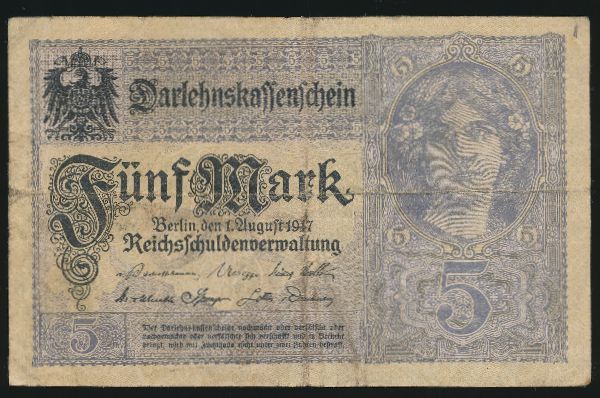 Германия, 5 марок (1917 г.)
