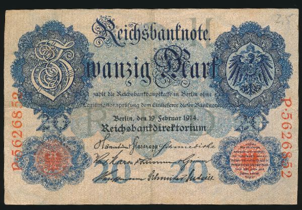Германия, 20 марок (1914 г.)