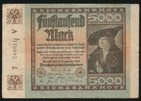 Германия, 5000 марок (1922 г.)