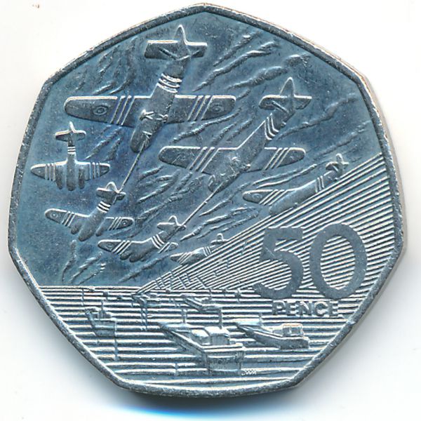 Великобритания, 50 пенсов (1994 г.)