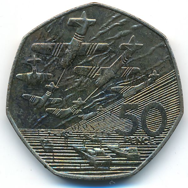 Великобритания, 50 пенсов (1994 г.)