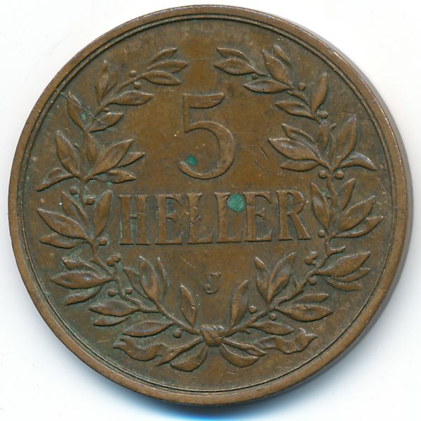 Немецкая Африка, 5 геллеров (1909 г.)