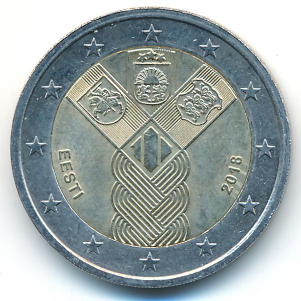 Эстония, 2 евро (2018 г.)
