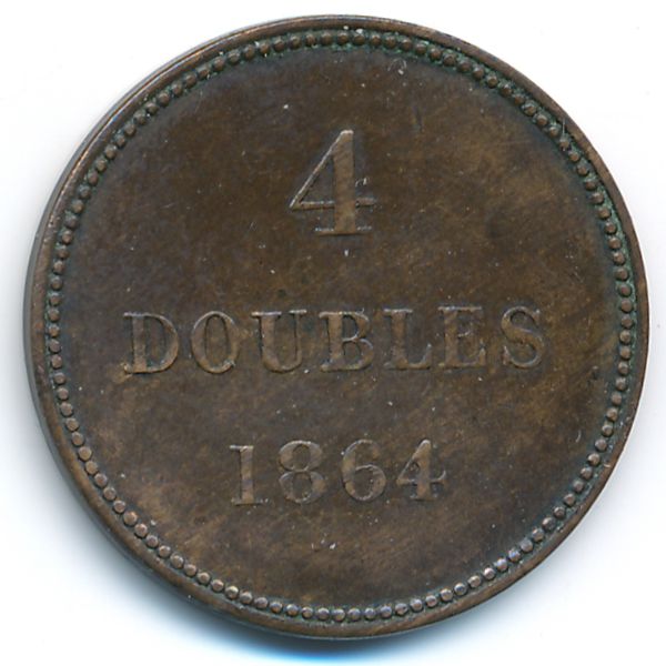 Гернси, 4 дубля (1864 г.)