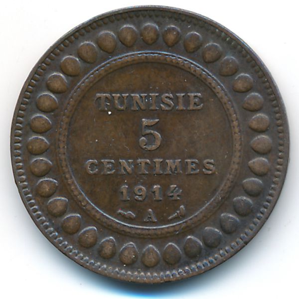 Тунис, 5 сентим (1914 г.)