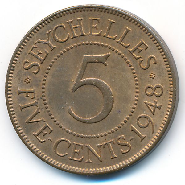 Сейшелы, 5 центов (1948 г.)