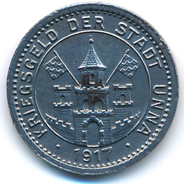 Унна., 5 пфеннигов (1917 г.)