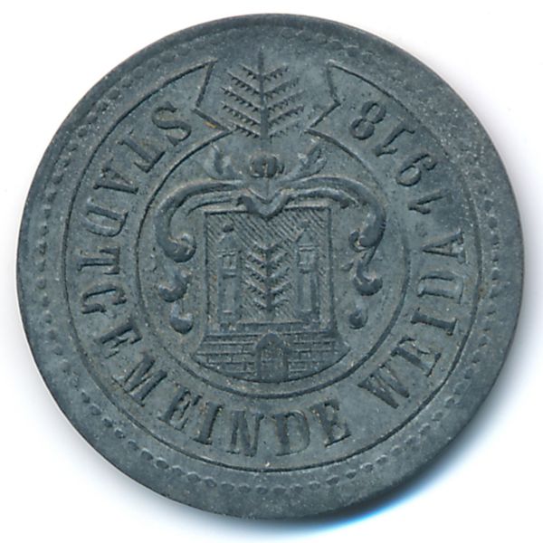 Вайда., 50 пфеннигов (1918 г.)