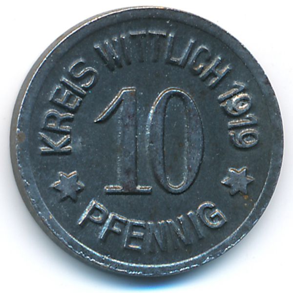 Виттлих., 10 пфеннигов (1919 г.)