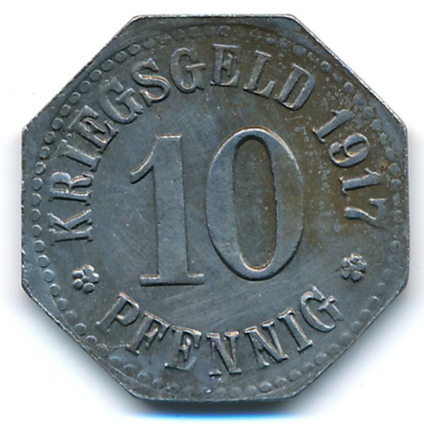 Висбаден., 10 пфеннигов (1917 г.)