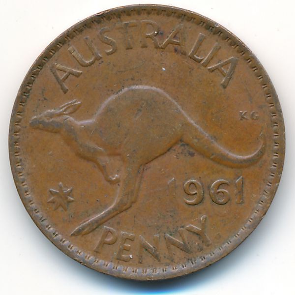 Австралия, 1 пенни (1961 г.)
