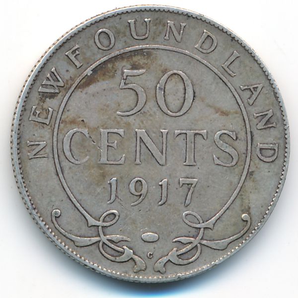 Ньюфаундленд, 50 центов (1917 г.)