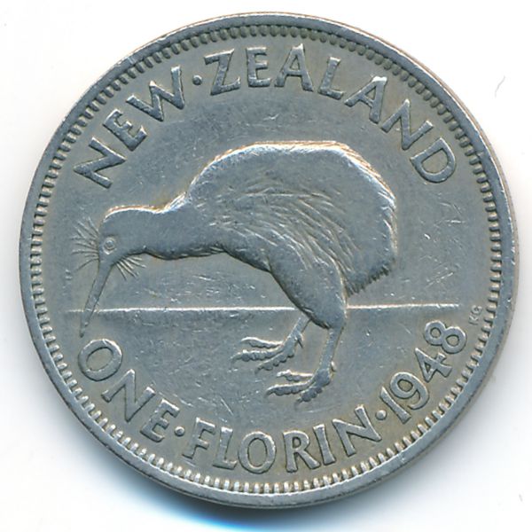 Новая Зеландия, 1 флорин (1948 г.)