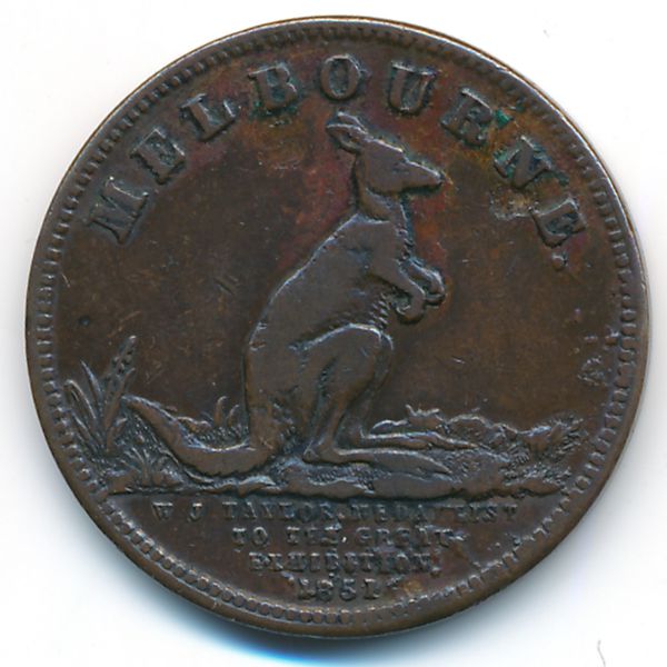 Австралия, 1/2 пенни (1851 г.)