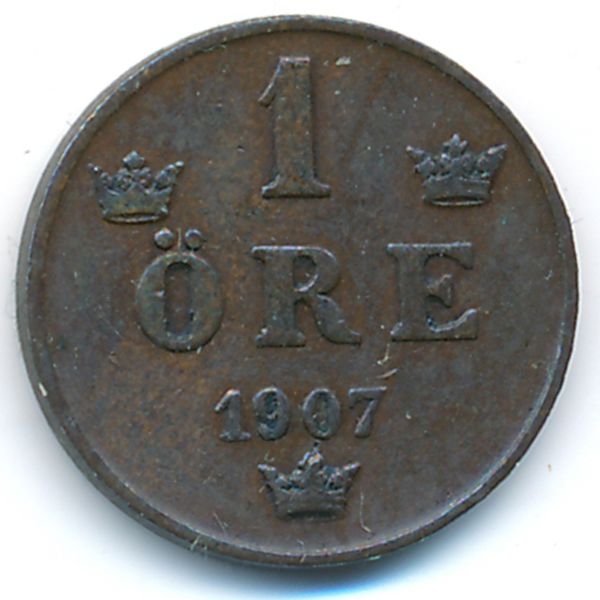 Швеция, 1 эре (1907 г.)