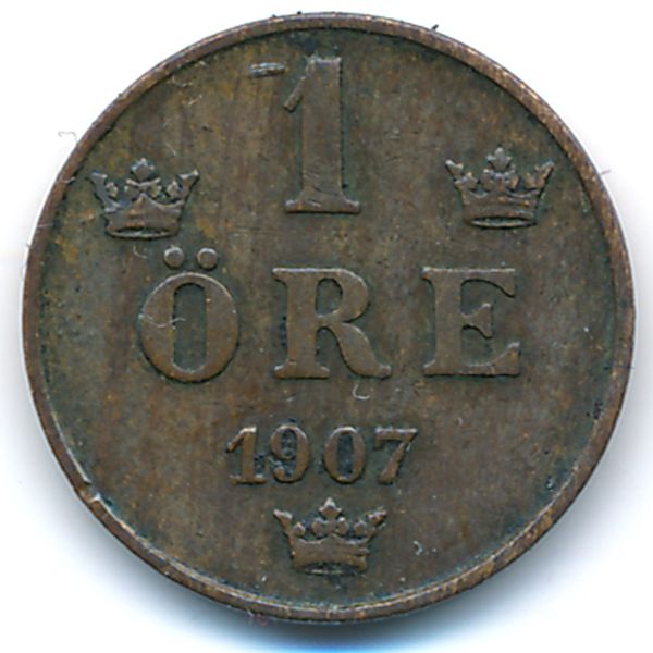 Швеция, 1 эре (1907 г.)