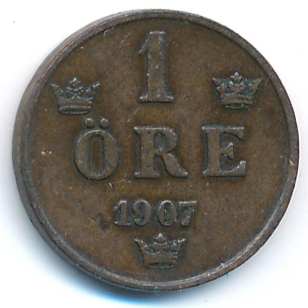 Швеция, 1 эре (1907 г.)