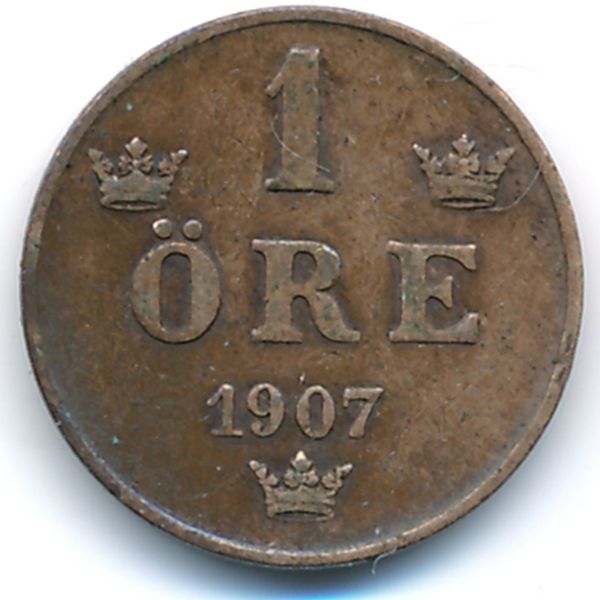 Швеция, 1 эре (1907 г.)