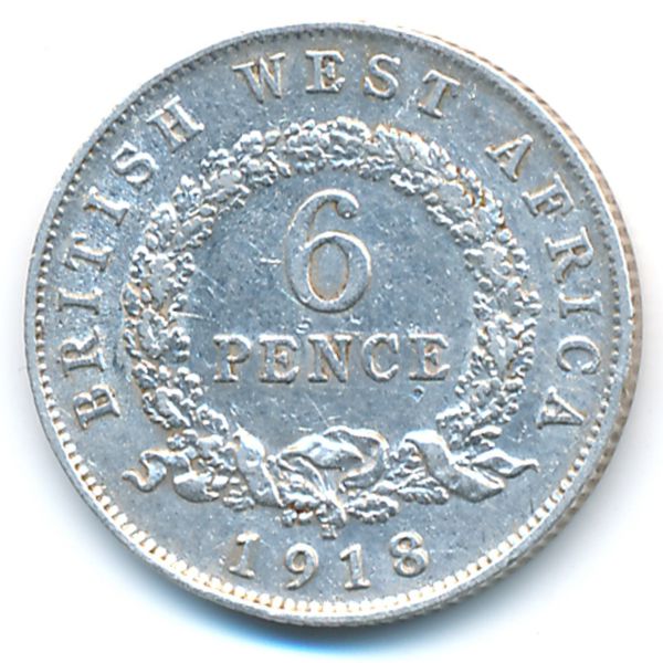 Британская Западная Африка, 6 пенсов (1918 г.)