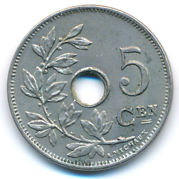 Бельгия, 5 сентим (1902 г.)