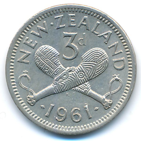 Новая Зеландия, 3 пенса (1961 г.)