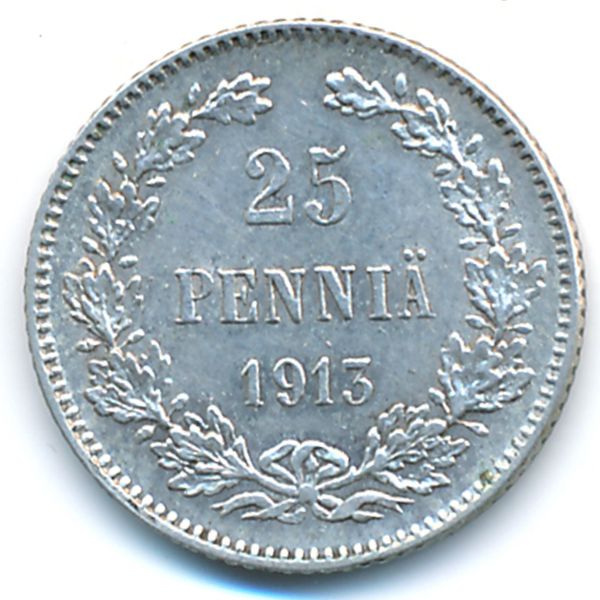 Финляндия, 25 пенни (1913 г.)
