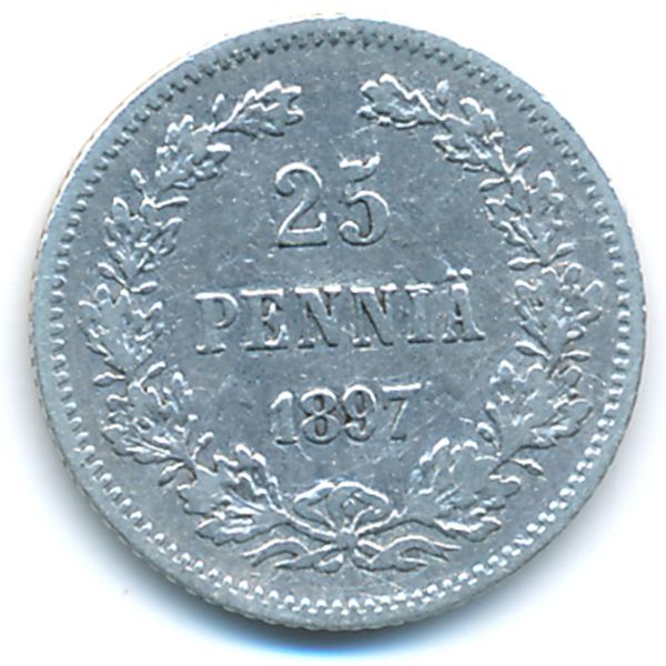 Финляндия, 25 пенни (1897 г.)