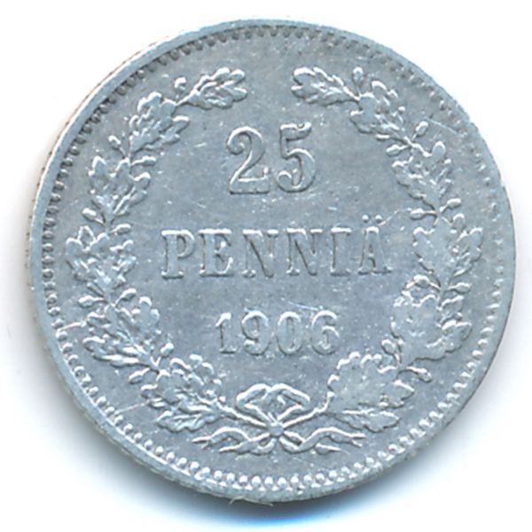Финляндия, 25 пенни (1906 г.)