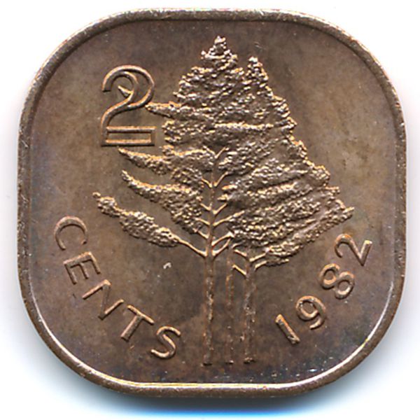 Свазиленд, 2 цента (1982 г.)