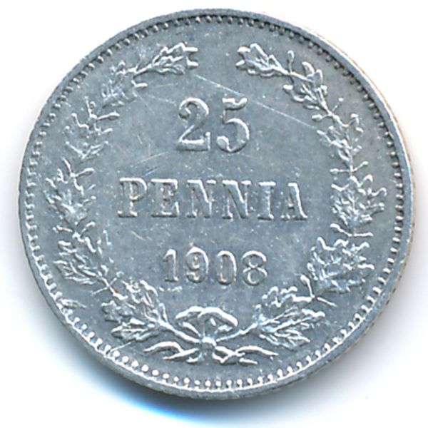 Финляндия, 25 пенни (1908 г.)