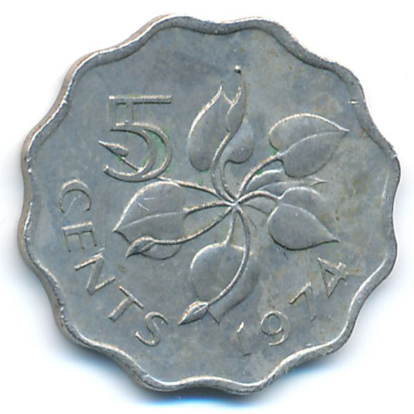 Свазиленд, 5 центов (1974 г.)