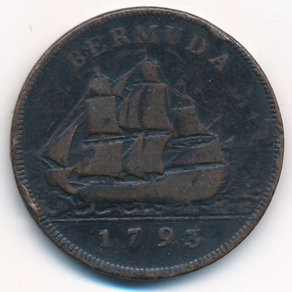 Бермудские острова, 1 пенни (1793 г.)