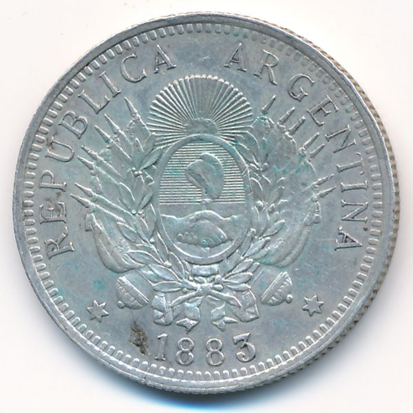 Аргентина, 50 сентаво (1883 г.)