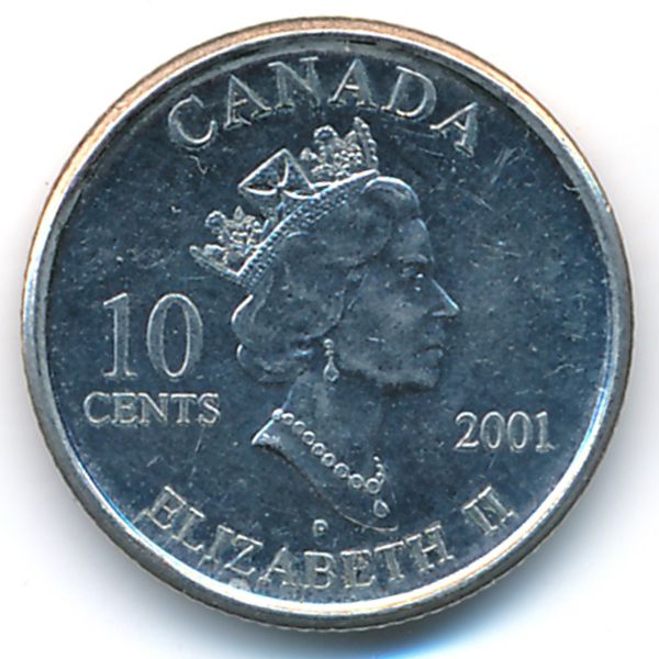 Канада, 10 центов (2001 г.)