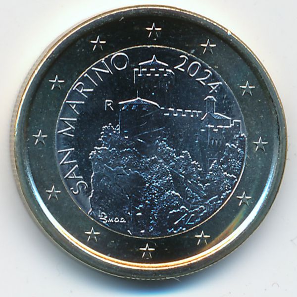 Сан-Марино, 1 евро (2024 г.)