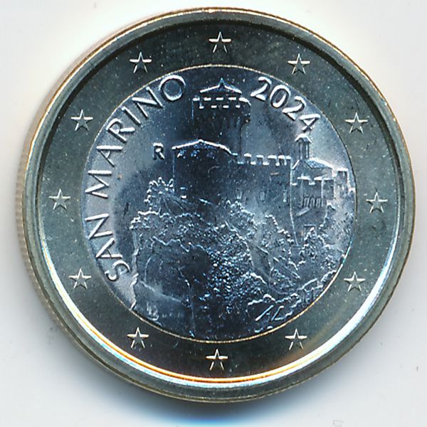 Сан-Марино, 1 евро (2024 г.)