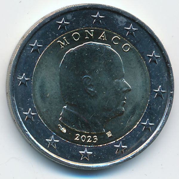 Монако, 2 евро (2023 г.)
